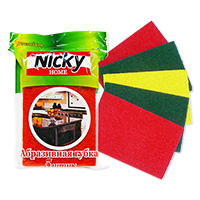 Набор губок 5шт для посуды абразивная Nicky Home, арт. 71629 