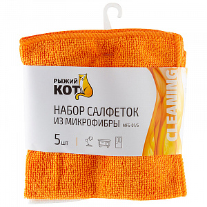 Набор салфеток микрофибра 5 шт 30*30 см арт. MFS-01/5, 310238 