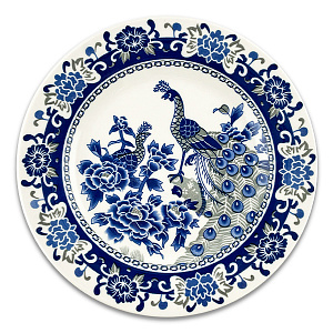 Тарелка плоская круглая 20 см, Жар-Птица фарфор  арт. т8 -2700/2701 