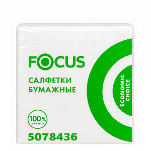 Салфетки бум 100 шт 20*24 см 1сл ФОКУС Economic Choice арт. 5078436 