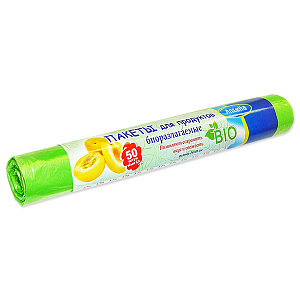 Пакеты для продуктов 3,7 л, 50 шт, 7мкм /HDPE/ биоразлагаемые,арт. 21411_Антелла 