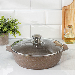 ГРАНИТ BROWN Жаровня 4,0 л, арт. 34806 
