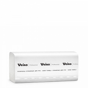 Полотенца бумажные V-сложение Veiro Professional Lite 2-сл. для рук  арт. V22-200 (300) 