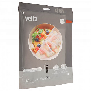 Пакеты-чехлы (крышки) для продуктов 100шт, 30см, на резинке, тм VETTA, полиэтилен арт.438-276 