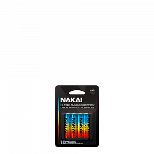 Набор батареек 4 шт LR 3 NAKAI Hi-Tech алкалиновые на блистере арт.  R1702-0006 (569599) 