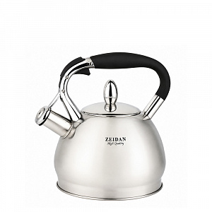 Чайник нерж ZEIDAN 3,0 л, со свист, индукц. дно,курковый механизм, арт. Z-4092 