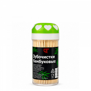 Зубочистка бамбук в бан.цв. (160/240) 