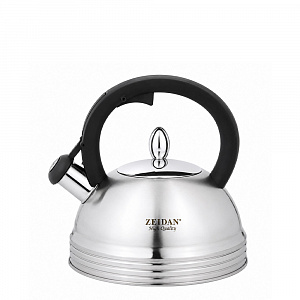 Чайник нерж ZEIDAN 3,0 л, со свист, индукц. дно,курковый механизм, арт. Z-4230 
