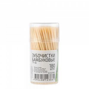 Зубочистки 180 шт, ТР-180, бамбуковые арт. 003913 