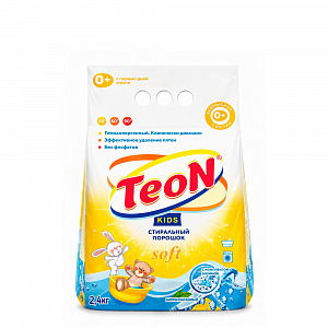 Стиральный порошок 2,4кг. Teon Kids п/э  арт.863   ВЫВОД 