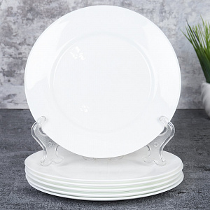 Тарелка 190 мм Дэй белая гладкая форма, арт. LPP-75, LYGP75 (WHITE), 735089, 705811, 716619, 724067 