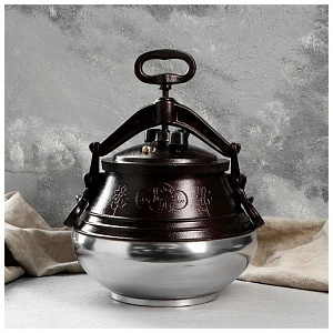 Казан (скороварка) 10,0 л Афганский, с ручками, двухцветный (Н102) 