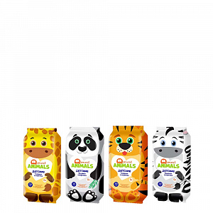 Салфетки влажные Smart animals №50 детские mix арт. 72275 
