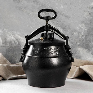 Казан (скороварка) 12,0 л Афганский, черный с боковыми ручками (Н109) 