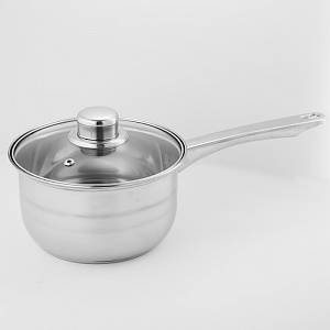 Ковш нерж. 1,9 л 16 см стекл.крышка арт. ВЕ-155/2 