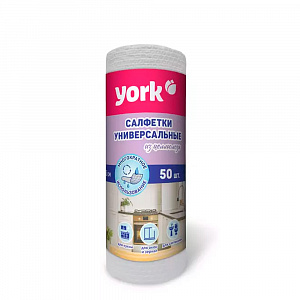 Салфетка рулон 50шт вискозная YORK арт. 020520 