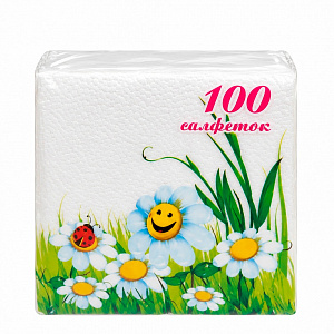 Салфетки 23*23 см 1 слойн 100 шт Lizzi в ассорт. арт. 23170 