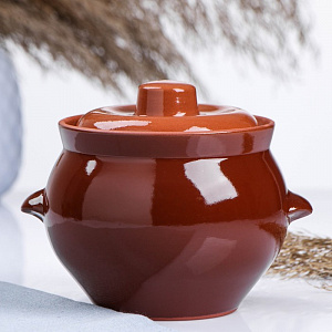 Горшочек п/ж Кунгурский 0,65л с ручками арт. 214511 (КУНГУР) 