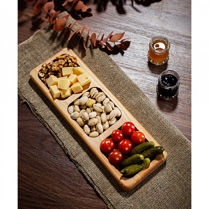 Менажница прямоуг 3-х секц. 30*10*1.8 см (береза) арт.2503010/818 