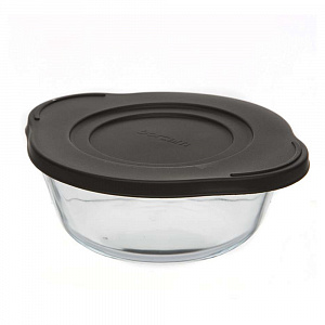 BORCAM Форма для запекания 840мл. 59133BLACK  Коробка+черная Крышка арт. 59133/К/Ч 