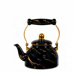 Чайник эмаль ZEIDAN 1.3 л подходит д/индукции,Black marble арт.Z-4536 