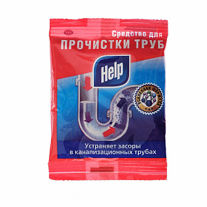 Средство Хелп для прочистки труб 90гр. саше 