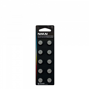Набор батареек часовые 10 шт G13 (357 LR1154 LR44) NAKAI на блистере арт.  R0124-0001 (651661) 