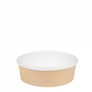 Контейнер круглый бум OSQ ROUND BOWL 620 КРАФТ/БЕЛЫЙ 
