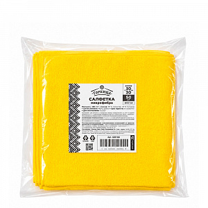 Салфетка микрофибра 30*30 см "ГОРНИЦА" по 50 шт арт. 406-186, 406-188, 406-185, 406-184, 406-183 