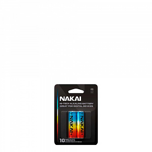 Набор батареек 2 шт LR 6 NAKAI Hi-Tech алкалиновые на блистере арт.  R1702-0009 (569604) 