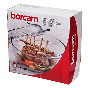 BORCAM Кастрюля для СВЧ 2л. MENU круглая с крышк. арт.59003 (1017138) 