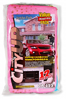 Набор салфеток микрофибра 12шт 35*40см Jumbo арт. СА-123/123G 