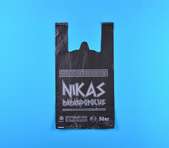 Пакет-майка ПНД 30*55=30 Nikas (НИКАС) (оранж) (зел, черн. син), Мир пакетов (по 100 шт) МАЙ 12361 