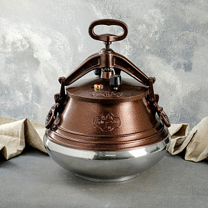 Казан (скороварка) 12,0 л Афганский, с ручками, двухцветный (Н103) 