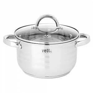 Кастрюля VETTA Фултон 18*10,5 см 2,1 л со стекл. кр. арт. 822-112 