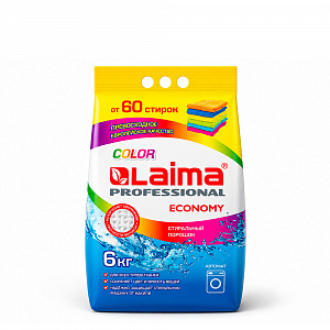 Стиральный порошок автомат 6кг LAIMA Professional, Color, для всех типов тканей, 605570 