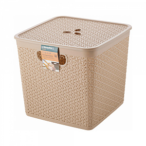 Корзина для хранения "Keepliex Rattan". 21л со съемной кр. квадратная  арт KL1305 